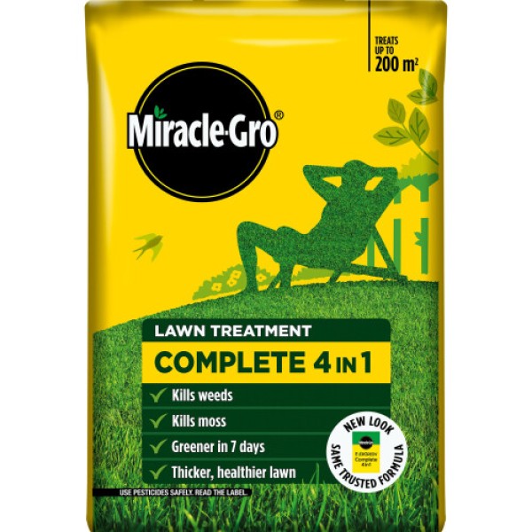 MiracleGro Evergreen Complete 4in1 Lawn Food 200 m2 Lawn Food Weed Moss Control Yellow