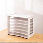 Large A3 Paper Cutter with White Desk Organizer, Letter Tray, Magazine Rack, and Document Shelves for Office and School