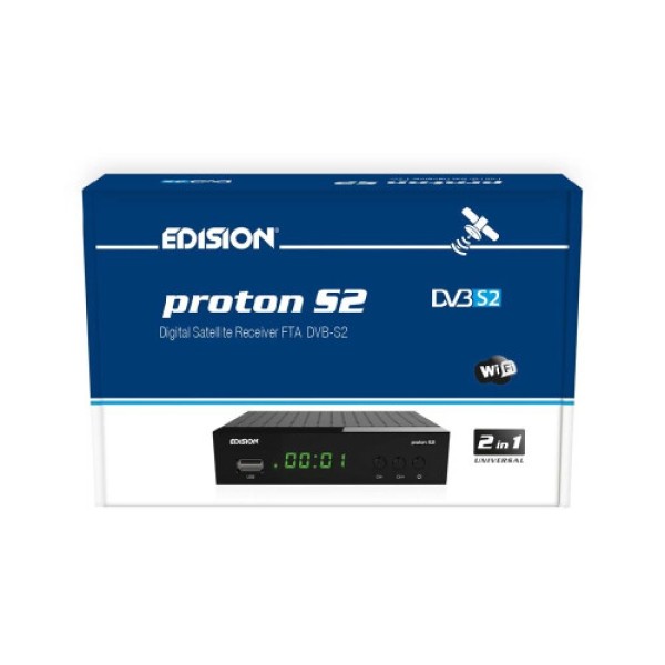 Edision Proton S2 數字衛星全高清電視免費接收機 12V-240V