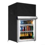 Outdoor refrigerator cover, 210D Oxford material for effective shielding agat rain and moisture (black 58 x 58 x 142 cm) Black 5858142CM