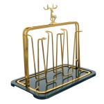 Desktop Cup Holder Glass Rack Plastic 1 Set, Multiple Colors