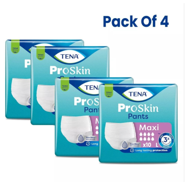 添寧 (TENA) プロスキンパンツ（エクストララージ）- 箱入り - 4パック、各パック10枚入り