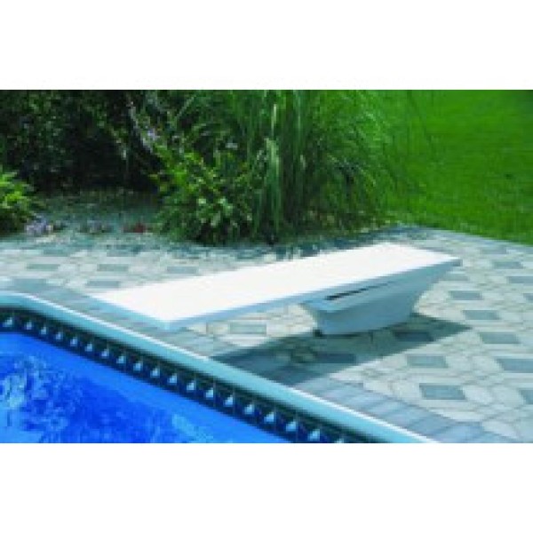Frontier III Residential Diving Board 75747 | 6ft Frontier III Diving Board + Flyte Deck Stand - White