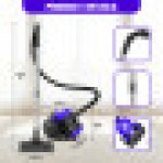 1500W Cylinder Vacuum Cleaner with HEPA Filter for Hardfloor, Carpet, Car, Kitchen, Bedroom 1.5L 17.0KPA