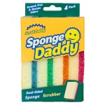 Scrub Daddy Sponge Daddy Dual Sided Sponge Scrubber Dish Sponges for Washing up Non Scratch Scourers for Cleaning Dishes Bathroom Scrubbing Tool