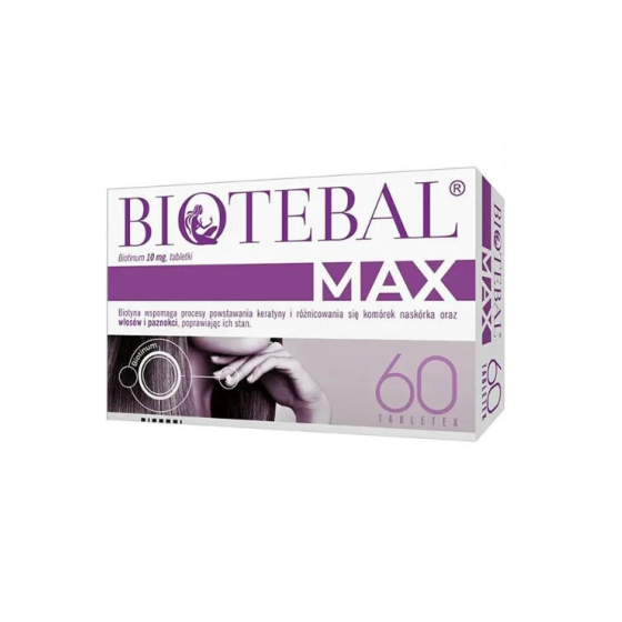 Biotebal Max 10mg、60錠、髪と爪