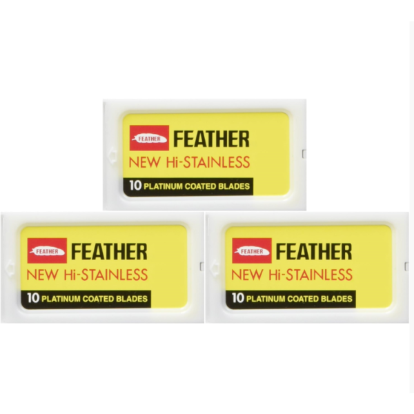 30-Pack Feather New High-Quality Stainless Steel Double Edge Razor Blades