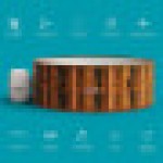 Lay-Z-Spa Helsinki Hot Tub, Wood Effect Inflatable Spa with Freeze Shield Cover