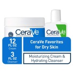 CeraVe Moisturizing Cream and Hydrating Face Wash Trial Combo | 12 oz Cream + 3 oz Travel Size Cleanser
