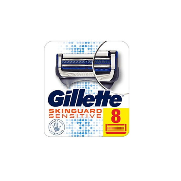 Gillette Men's Sensitive Skin Razor Blades, with Precision Trimmer, 8 Replacement Blades