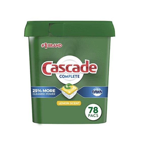 Cascade コンプリート 食器洗い機用洗剤ポッド アクションパック レモンの香り 78個入り