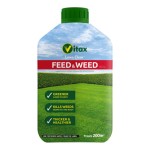 Vitax Feed Weed Dual Purpose Lawn Feed And Weed Killer Concentrated Easy To Use Kills Clover Buttercup Dandelion And Daisy Promotes A Green And Heal