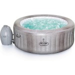 Lay-Z-Spa カンクン ジェットバス、スタイリッシュなラタンデザイン、AirJet インフレータブルスパプール、2〜4人用
