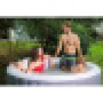 (Grey/Round, 6-Person) Mspa Lite Inflatable Hot Tub Portable Pool