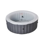 (Grey/Round, 6-Person) Mspa Lite Inflatable Hot Tub Portable Pool