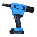 高出力電動リベットガン – 自動ブラインドリベッター、鋼・アルミ用 1/4 容量、充電器・バッテリー付き