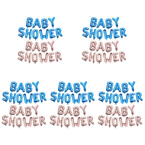 10 Set Baby Shower Balloons Background Decorations Boy