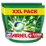 Ariel All-in-One Platinum Laundry Detergent Pods, 120 washes (60 x 2), powerful stain removal, more hygienic.