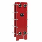 Titanium plate heat exchanger, area 0.624 square meters, power 102 kW.