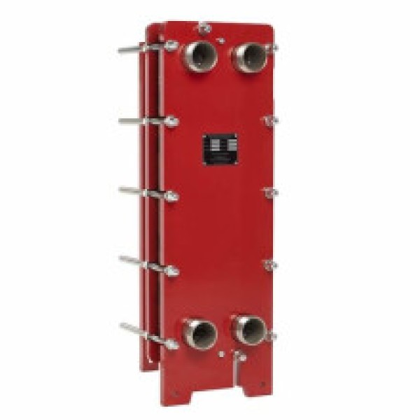 Titanium plate heat exchanger, area 0.624 square meters, power 102 kW.