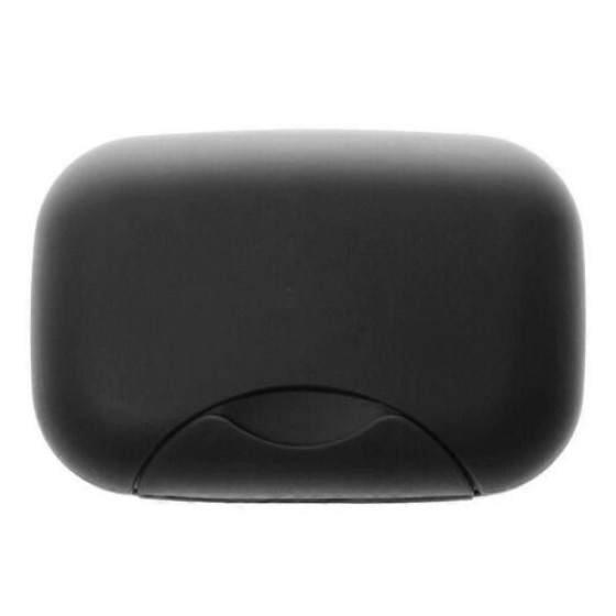 ABS製の防水ポータブル旅行用ソープボックスケース - ブラック。