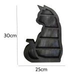 Shape Crystal Wooden Shelf Bedroom Display Wall Shelf for Crystals Stone Essential Oil Gothic Wit