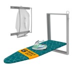 Xabitat Wall-Mounted Ironing Board with Iron Holder | 36.2" x 12.2" Compact Folding Ironing Board for Small Spaces | Space-Saving, Cotton Fabric