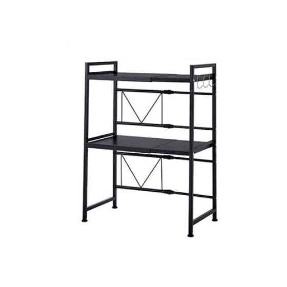 Expandable Kitchen Microwave Rack, Space-Saving Dual Burner Induction Stove Storage Rack, Kitchen Utensil Organizer Rack 78.5cm