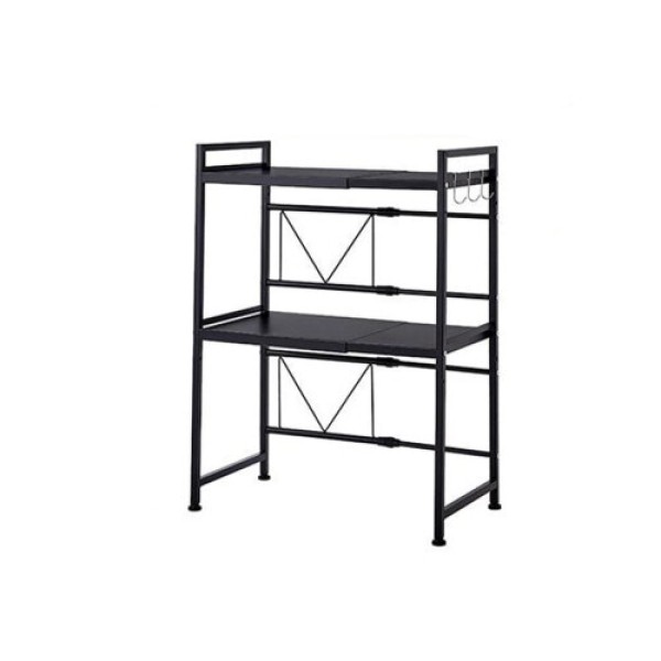 Expandable Kitchen Microwave Rack, Space-Saving Dual Burner Induction Stove Storage Rack, Kitchen Utensil Organizer Rack 78.5cm