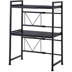 Expandable Kitchen Microwave Rack, Space-Saving Dual Burner Induction Stove Storage Rack, Kitchen Utensil Organizer Rack 78.5cm