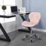 (Pink) Charles Jacobs Cushioned Swivel Office Chair