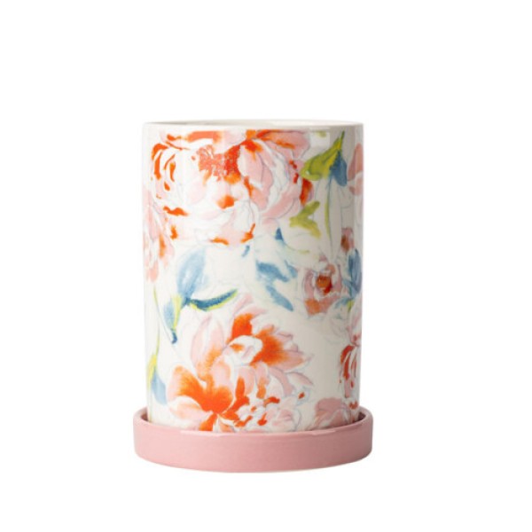 Kitchen Utensil Storage Rack, Ceramic Material, with Drip Tray and Drainage Hole, Size: 4x4x7 Inches