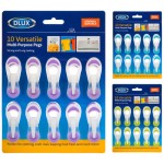 30 soft-handled clothespins, multi-functional clips, with rubber bag