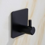 Set of 4 Self-Adhesive Kitchen Towel Hooks, Wall-Mounted Kitchen Utensil Storage Rack, Waterproof Design