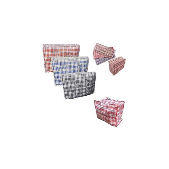 KAV 10-pack reusable laundry bags - Large to extra-large, with zipper, sturdy and durable, suitable for shopping storage (63 x 58 x 22 cm)