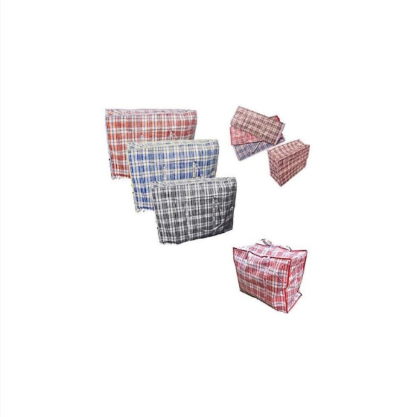 KAV 10-pack reusable laundry bags - Large to extra-large, with zipper, sturdy and durable, suitable for shopping storage (63 x 58 x 22 cm)