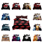 （スタイルG、ダブル）シングル、ダブル、キングサイズ布団カバーセット、枕カバー付き、アニメナルト、ファンへのギフト