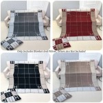 (Black Blanket) Cashmere Wool Throw Blanket, Plaid, Sofa Cushion, Office, Nap, Camping, Airplane, Color