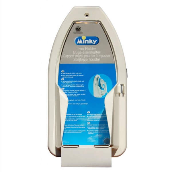 Heat-resistant iron stand - Wall-mounted iron stand with a velvet finish, storage-friendly.