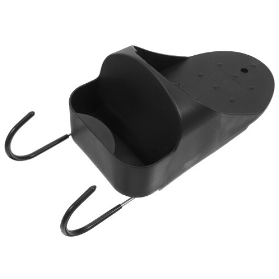 Wall-mounted ironing board holder, black PBT material, 1 set