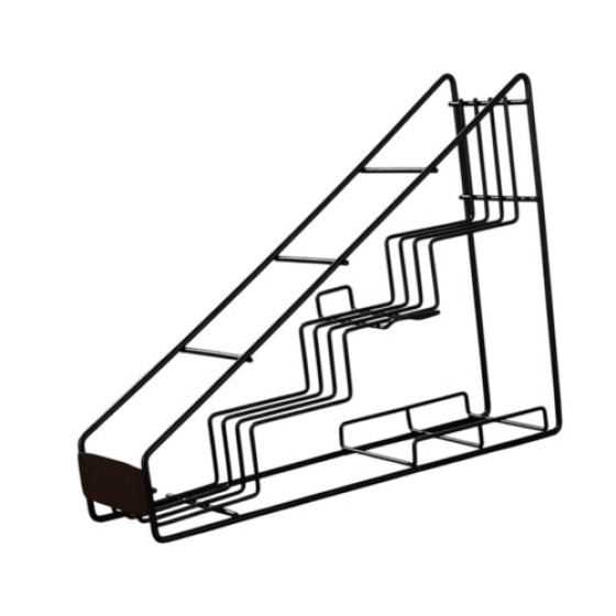 (Black, 4 Compartments) Coffee Syrup Rack, Simple Beverage Bottle Holder, Suitable for Adults and Family Use