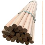 Long wooden handle brooms, mops, snow shovels, 4 feet 120 cm, outdoor sticks, 25 pieces