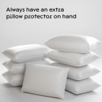 Niagara - Pack of 12 Waterproof King Size Pillow Protectors 20x36 Inches, with Smooth Zipper, Silent Pillow Covers, White