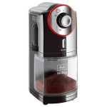 Melitta Molino Coffee Grinder, 1019-01, Electric Coffee Grinder, Flat Grinding Disc, Black/Red