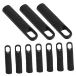 10 Plastic Handle Accessories for Broom Replacement Handles, Compatible with Dustpan and Mop Handles, Black