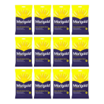 Marigold brand kitchen gloves, extra long lifespan, medium size, 12-pack, for a cleaner and brighter kitchen.