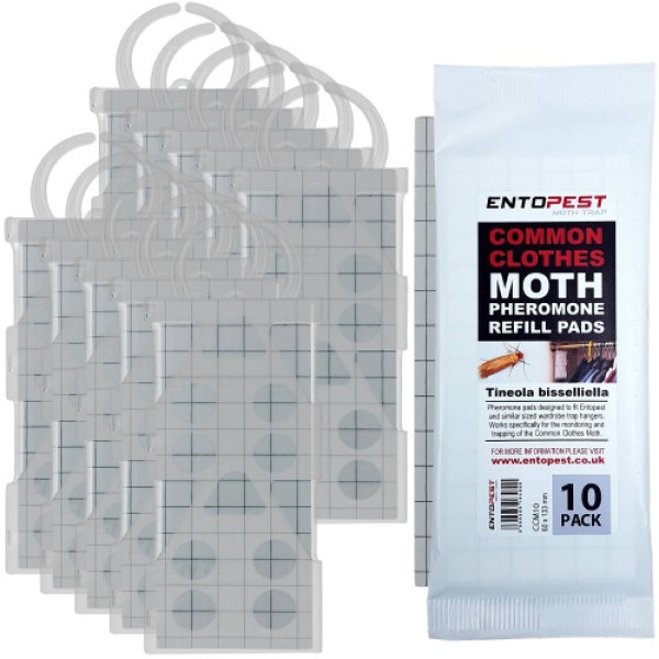 10 Entopest common clothes moth traps and 10 pheromone sticky traps