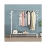 White steel pipe clothes rack | Clothing display rack