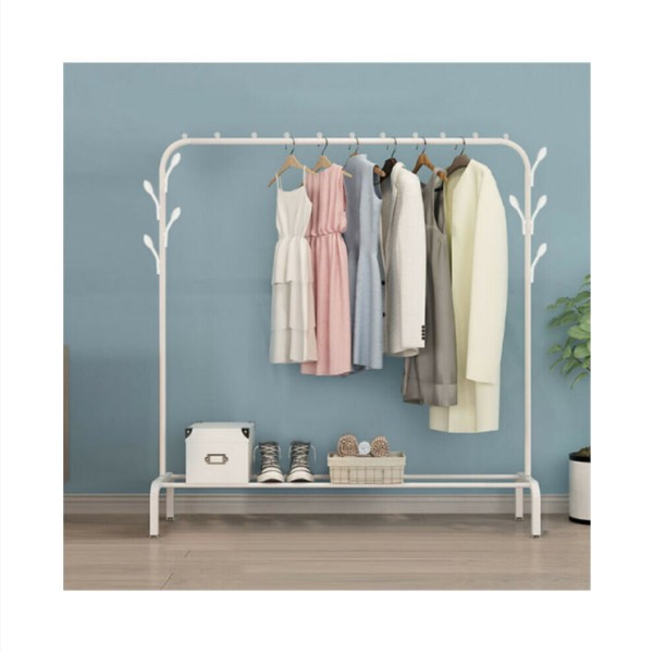 White steel pipe clothes rack | Clothing display rack