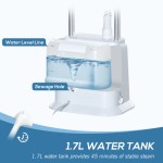 HOMCOM アップライト式衣類スチーマー 6段階スチーム設定 1.7L水タンク付き